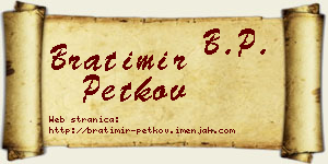 Bratimir Petkov vizit kartica